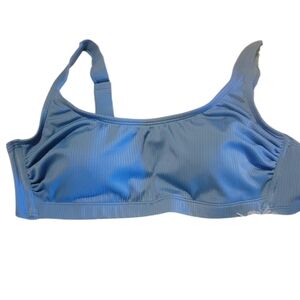 Wild Fable Ribbed Blue Bikini Top Size 14
